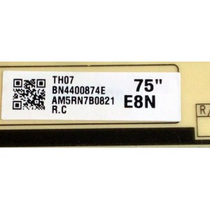 KIT DE TARJETAS PARA TV SAMSUNG / NUMERO DE PARTE MAIN BN94-14163F / BN41-02695A / BN97-15663G / FUENTE BN44-00874E / BN4400874E / L75E8N_RHS / PANEL CY-NR075FGHV1H / MODELOS UN75RU8000FXZA CA02 / UN75RU9000FXZA CA02